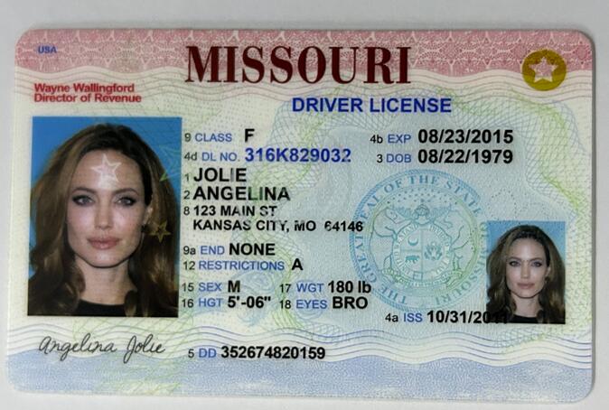 Fake Driving License - Missouri
